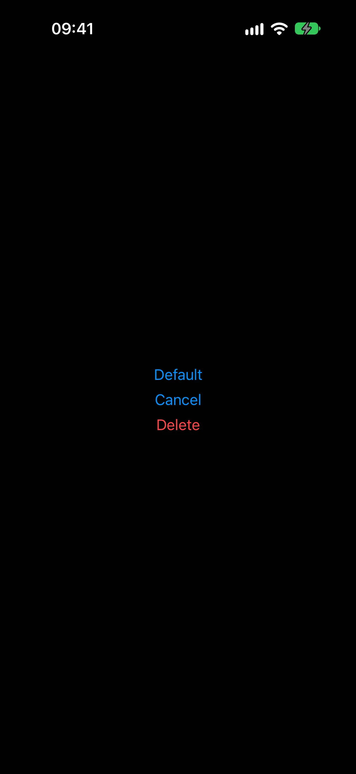 Three buttons showing the default, cancel, and red destructive roles
