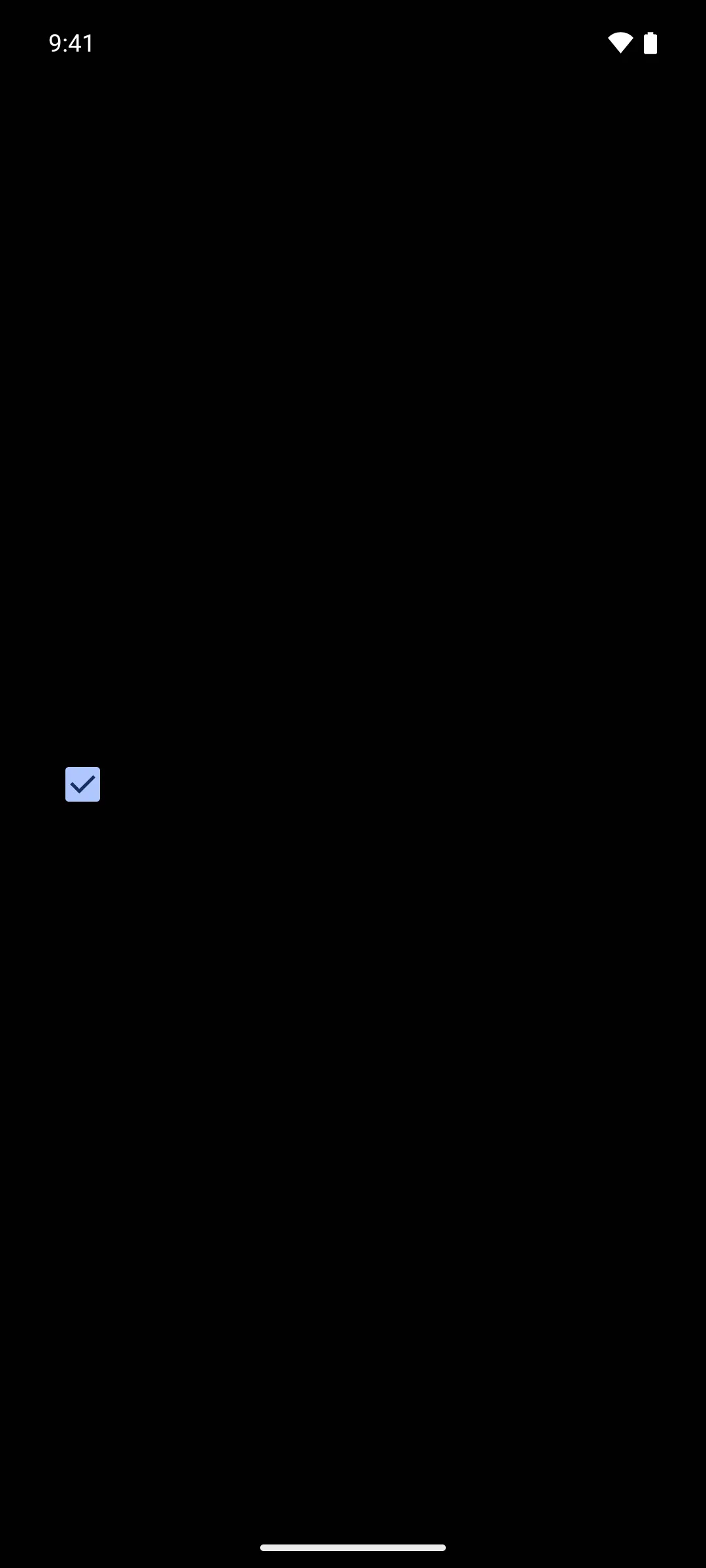 A checked Material 3 checkbox