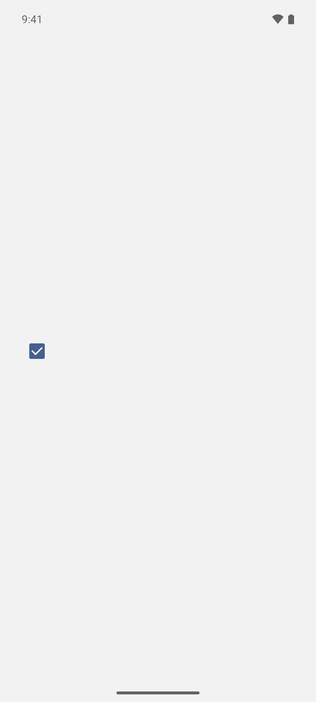 A checked Material 3 checkbox