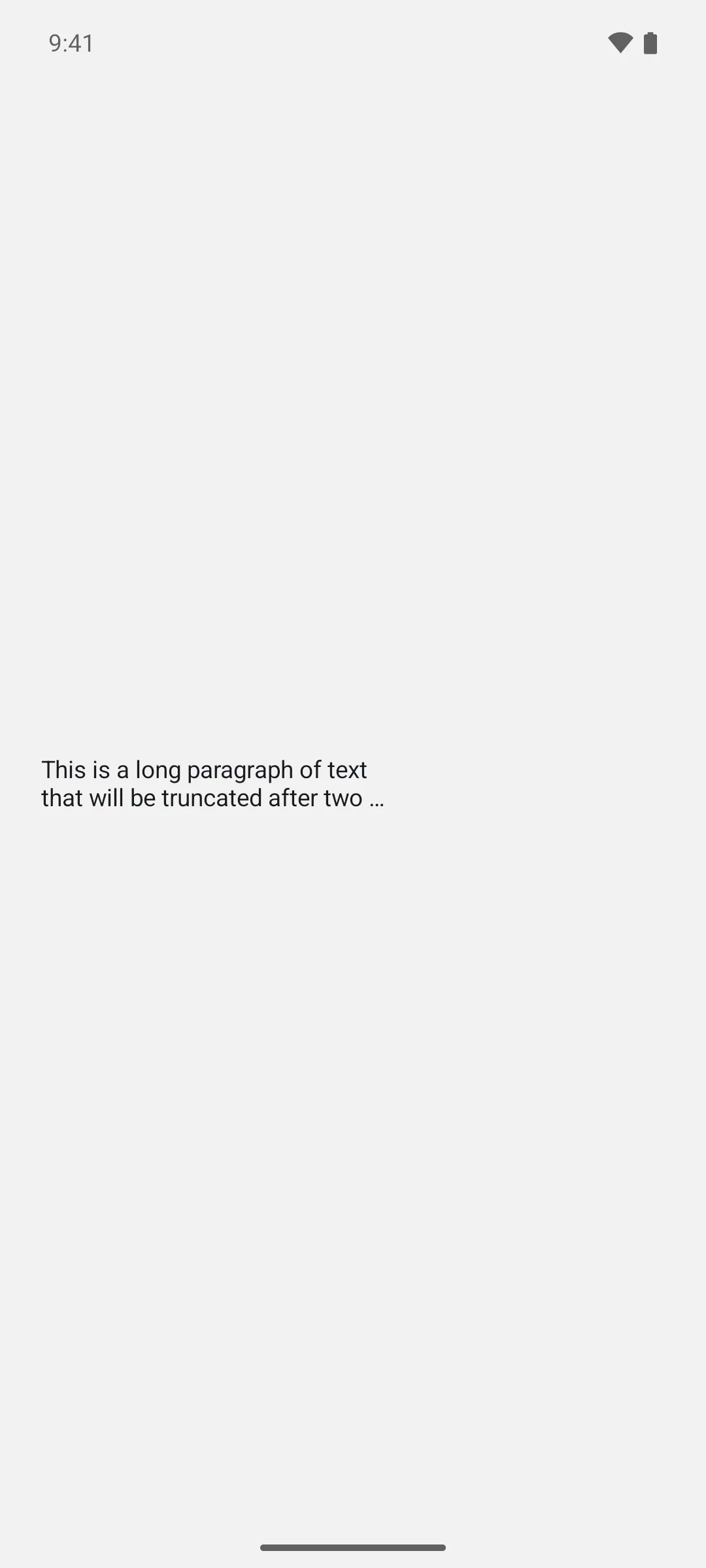 A paragraph clipped to two lines ending in an ellipsis