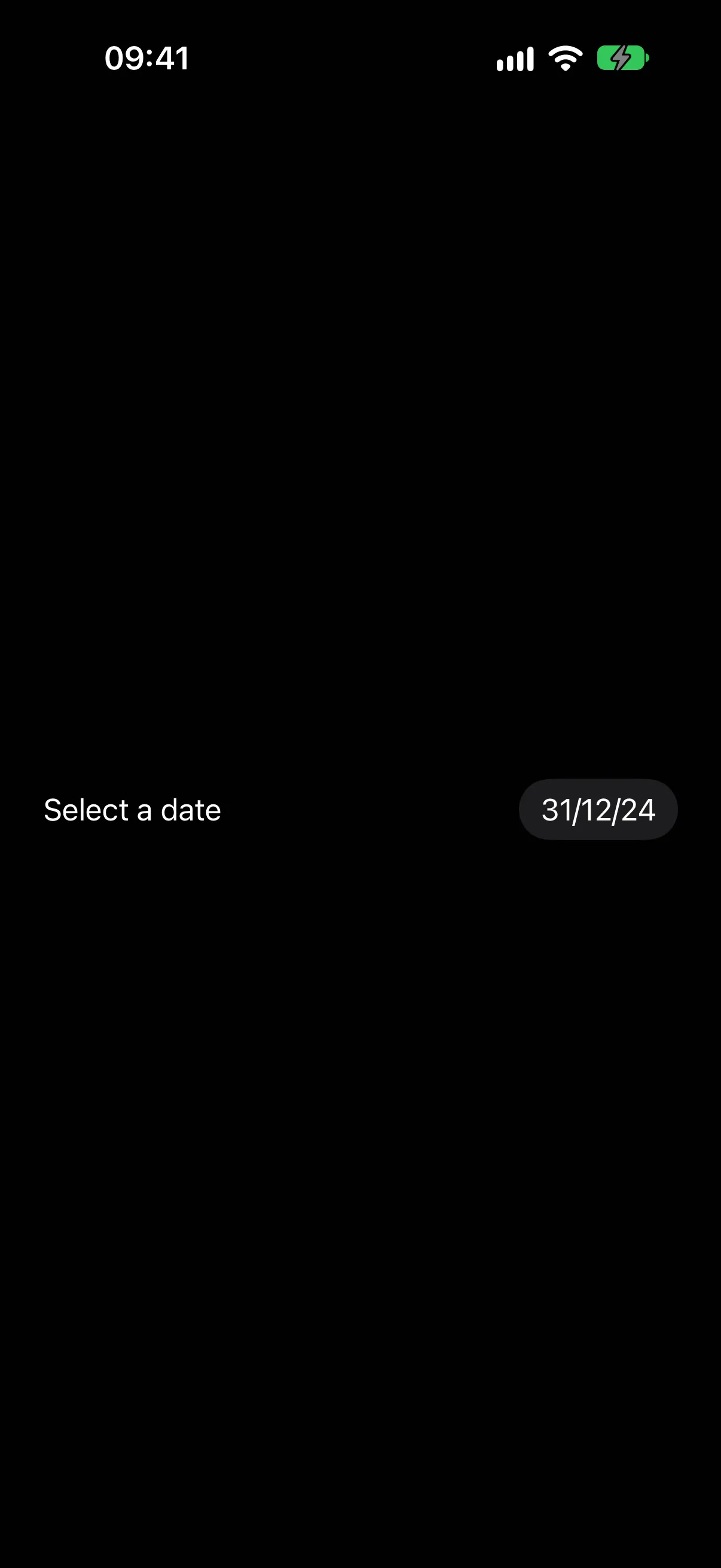 A Select a date row clamped to 31 Dec 2024, the end of the allowed range