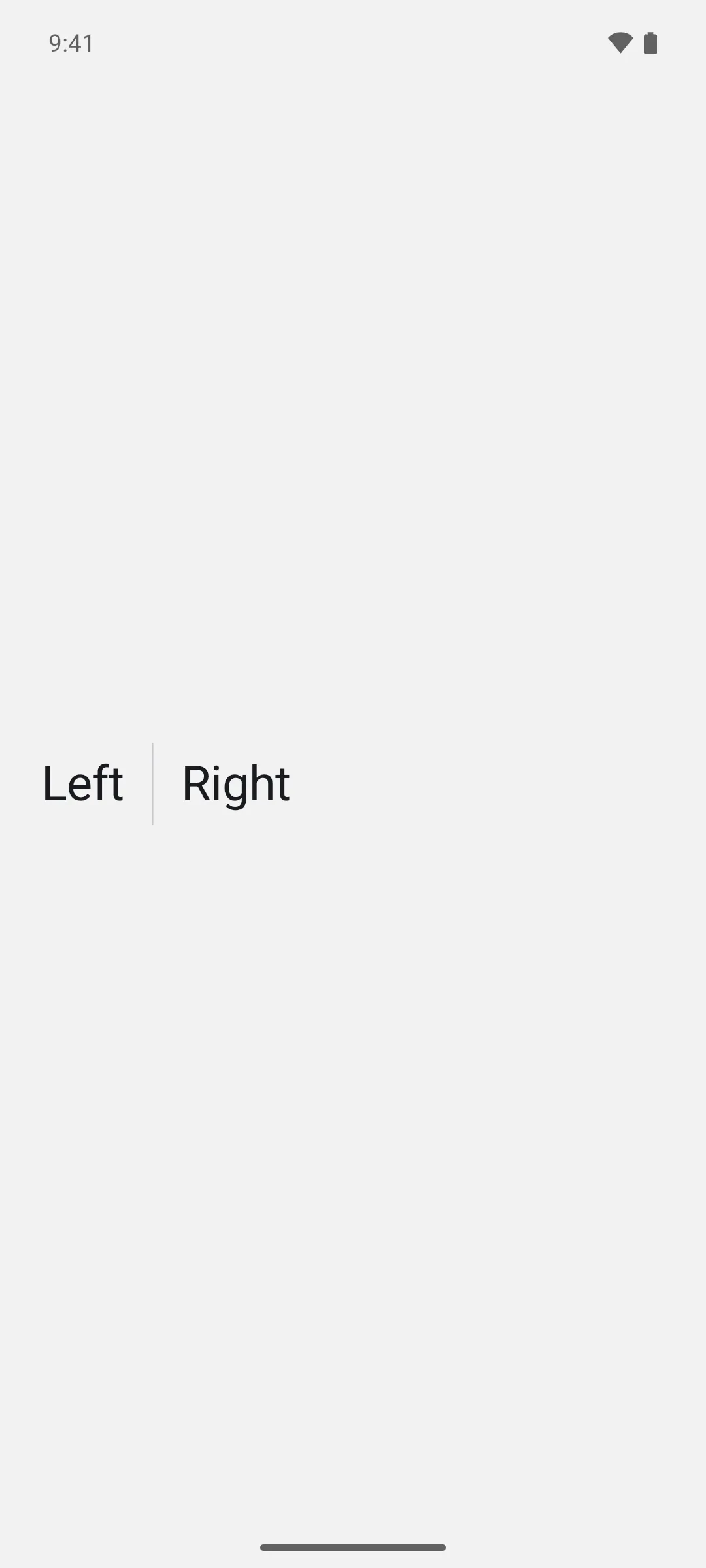 A short vertical line separating the labels Left and Right