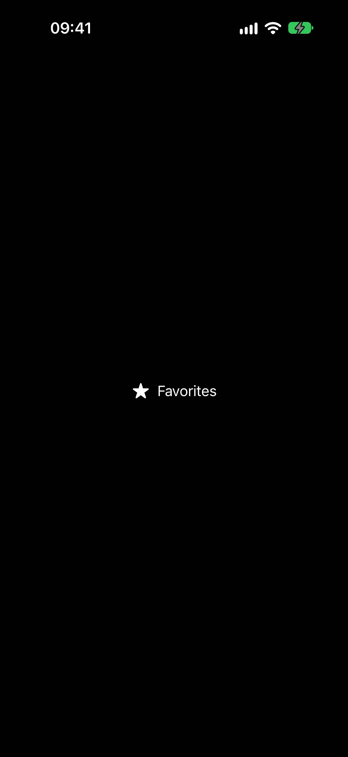 A star SF Symbol next to the title Favorites