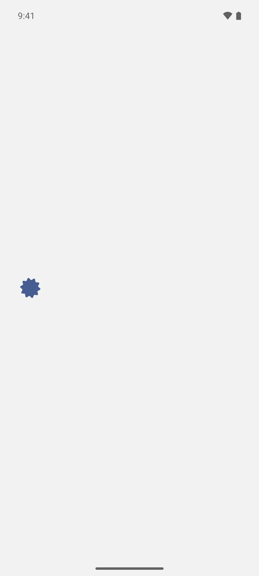 A single morphing shape loading indicator