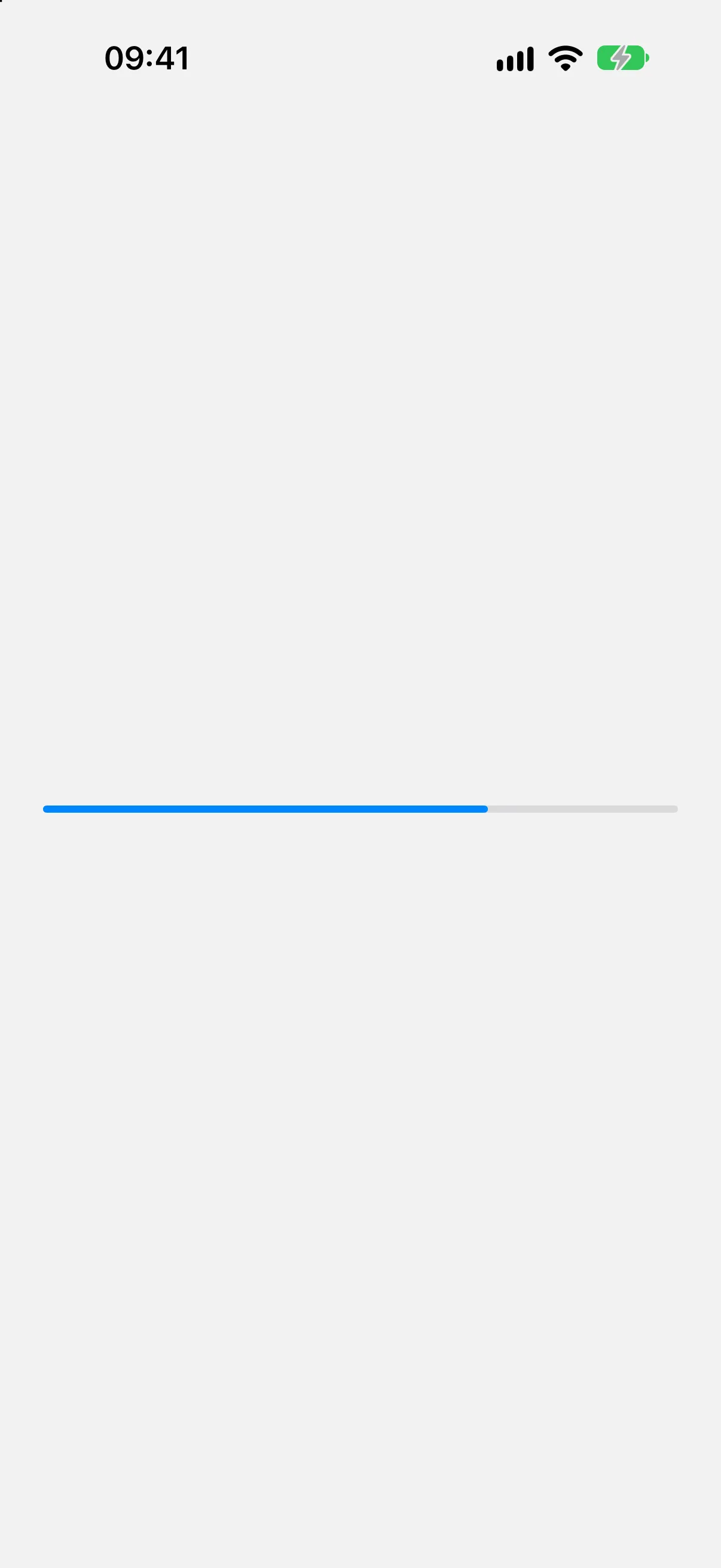 A red progress bar filled to roughly seventy percent