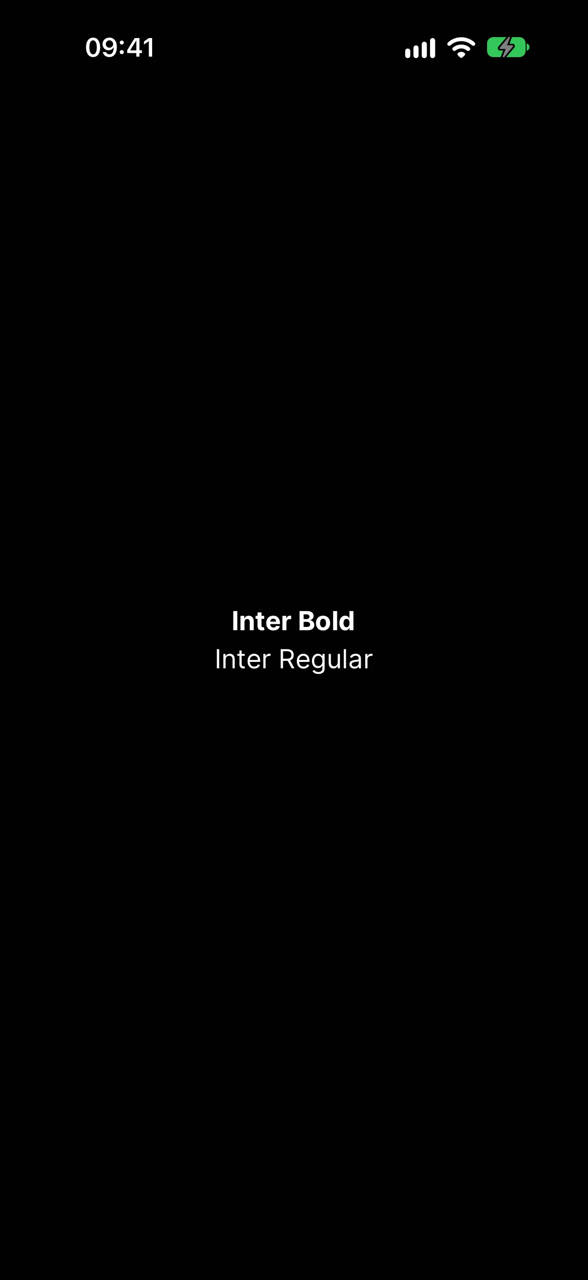 Two lines of text, Inter Bold above Inter Regular.