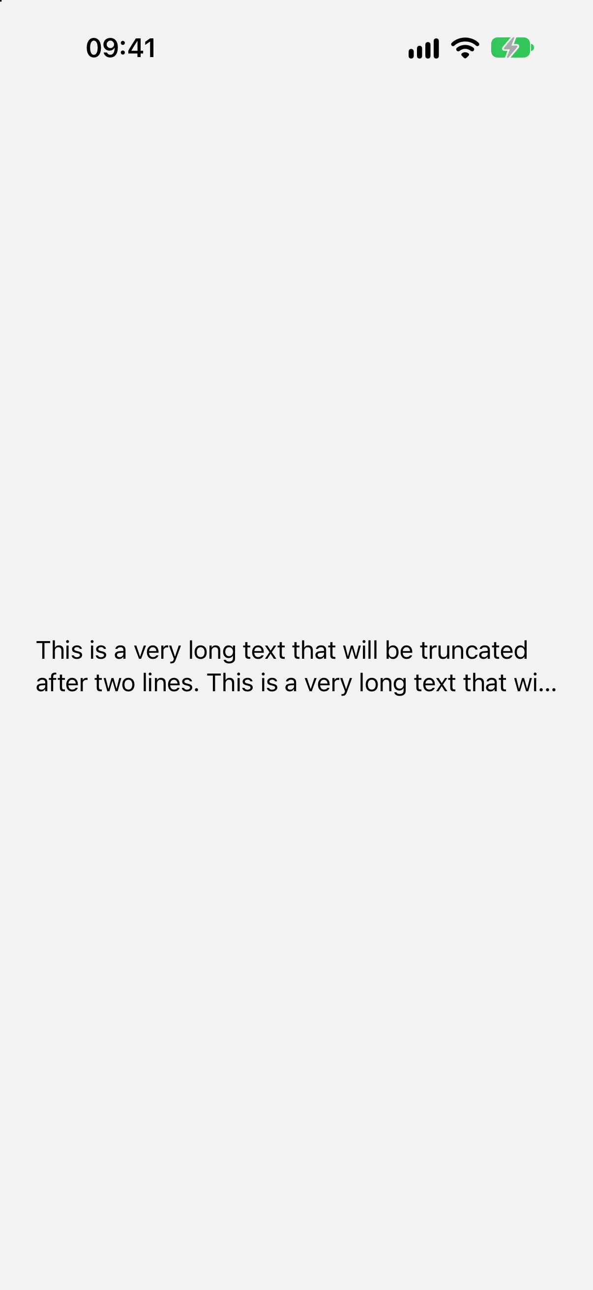A long paragraph cut off after two lines with a trailing ellipsis