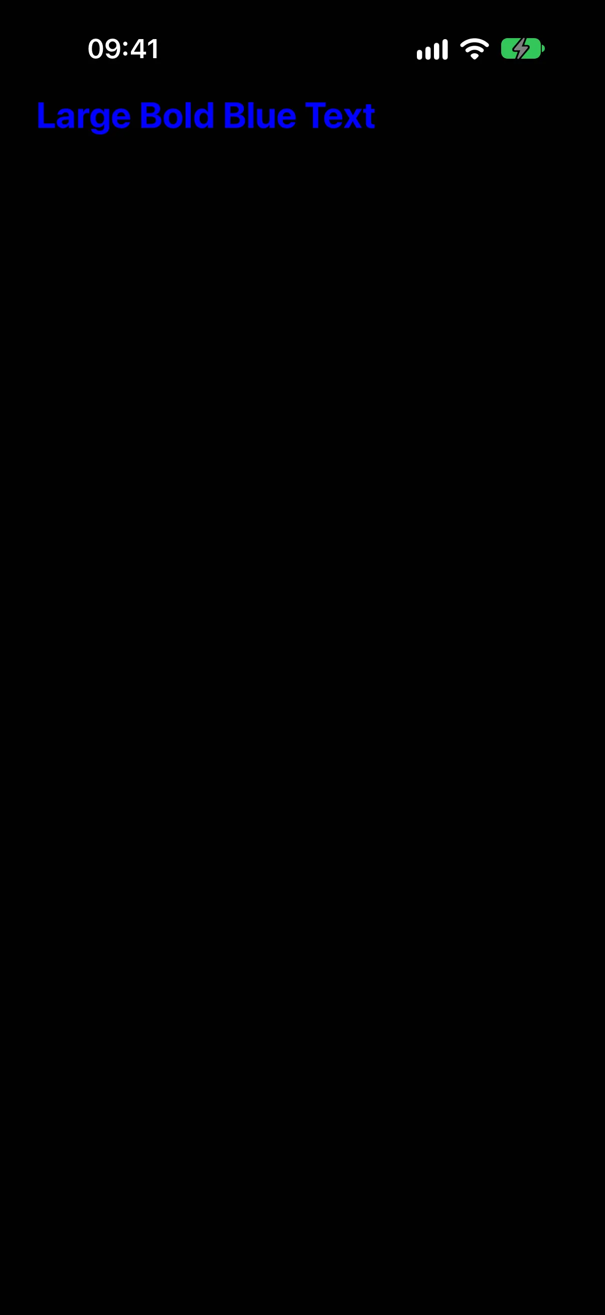 The words Large Bold Blue Text rendered in a large bold blue font