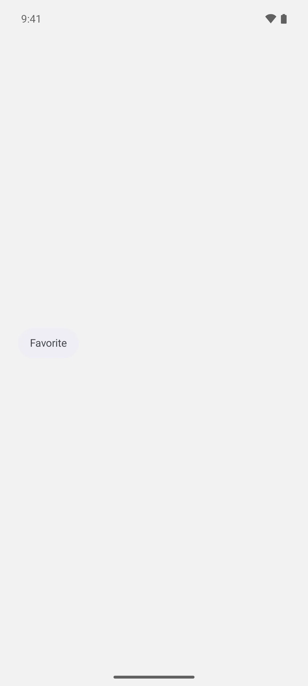 An unchecked toggle button labelled Favorite