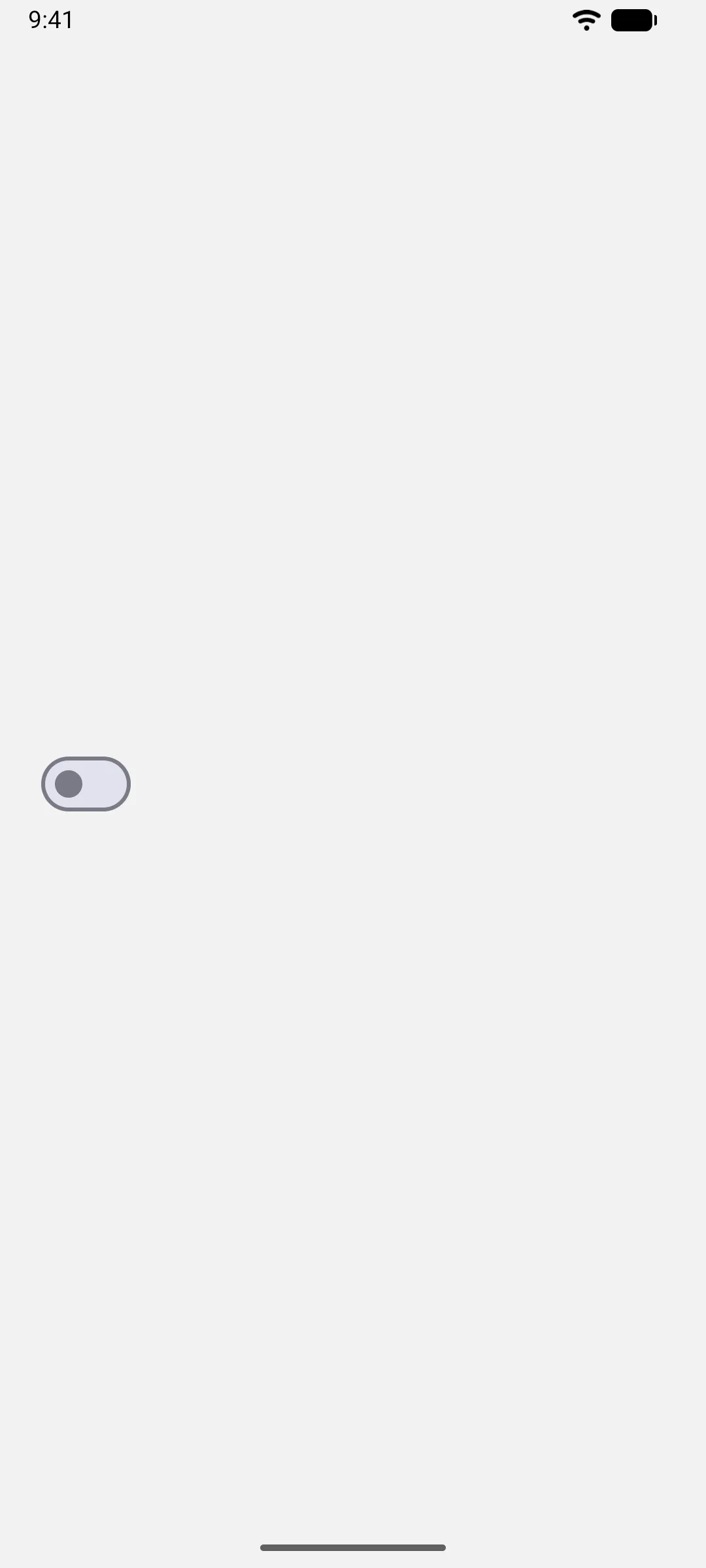 A switch in the off position