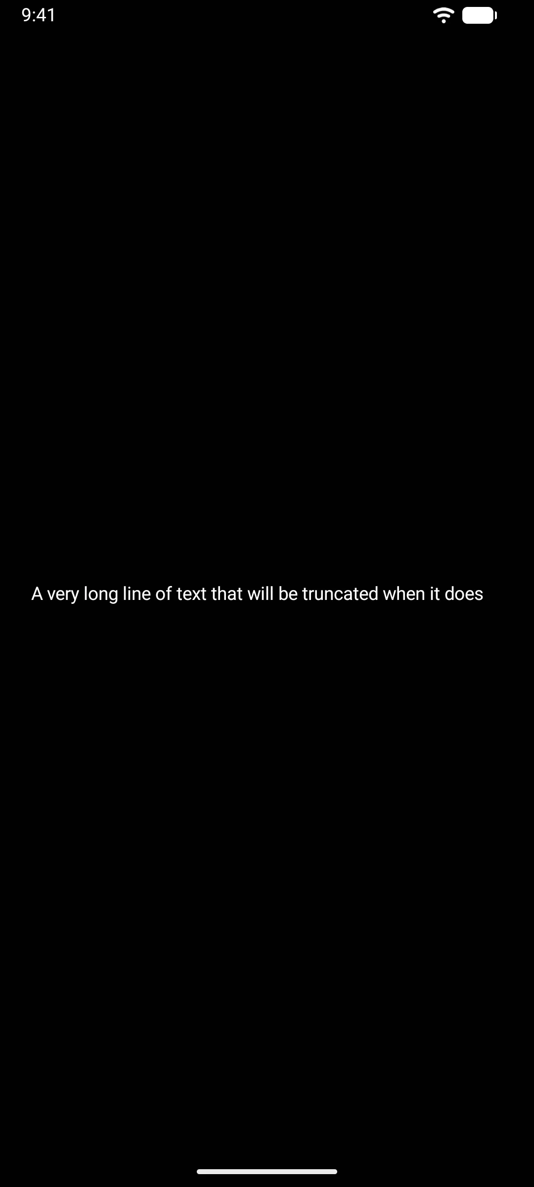 A long line of text cut off at the screen edge