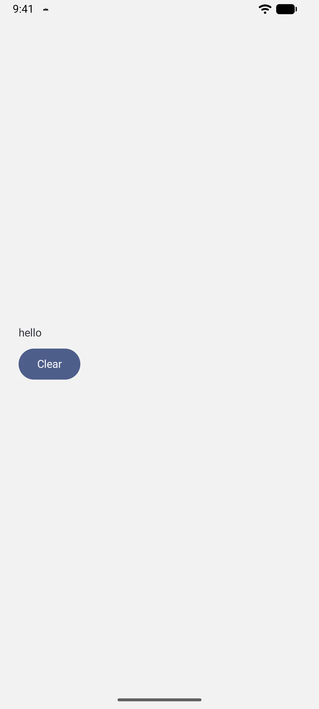 A Material 3 text field containing hello above a Clear button
